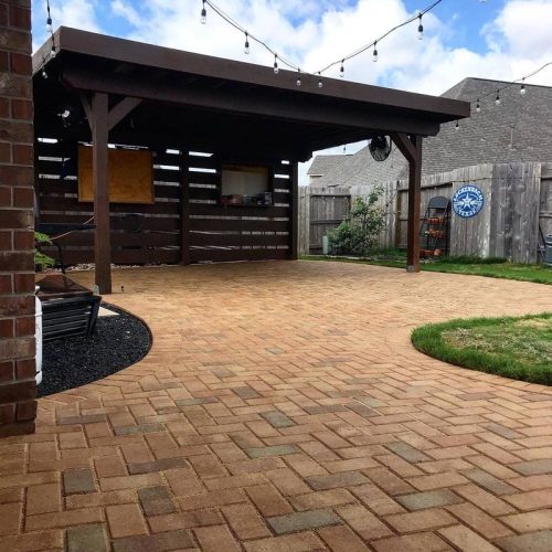 An exquisite paver deck installation, showcasing craftsmanship and sophistication.